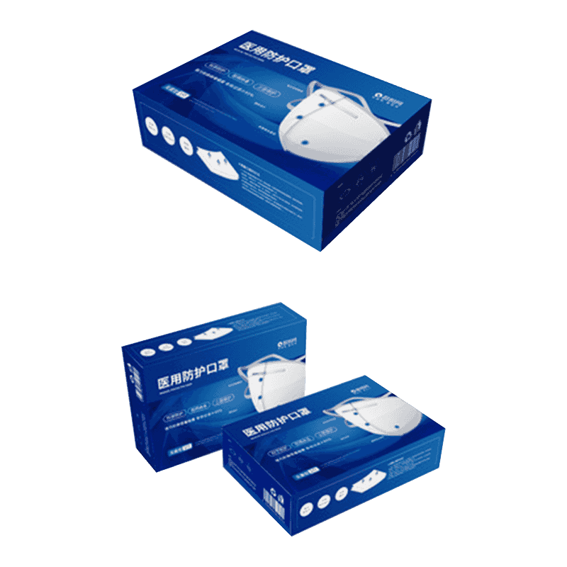 جعبه های بسته بندی ماسک یکبار مصرف راه راه