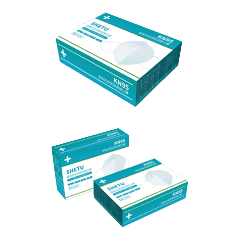 جعبه های بسته بندی ماسک یکبار مصرف راه راه