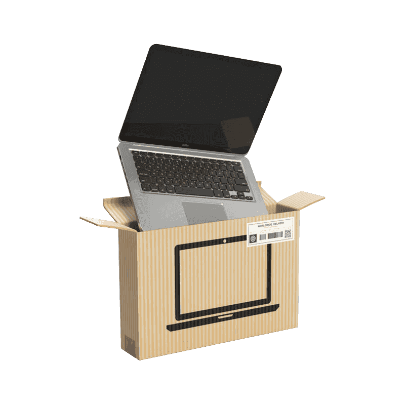 جعبه های بسته بندی لپ تاپ راه راه