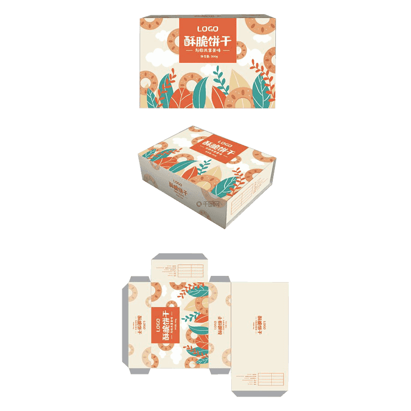 جعبه های بسته بندی بیسکویت راه راه