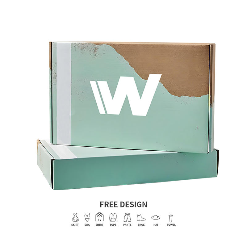 جعبه های بسته بندی لباس های راه راه سبز