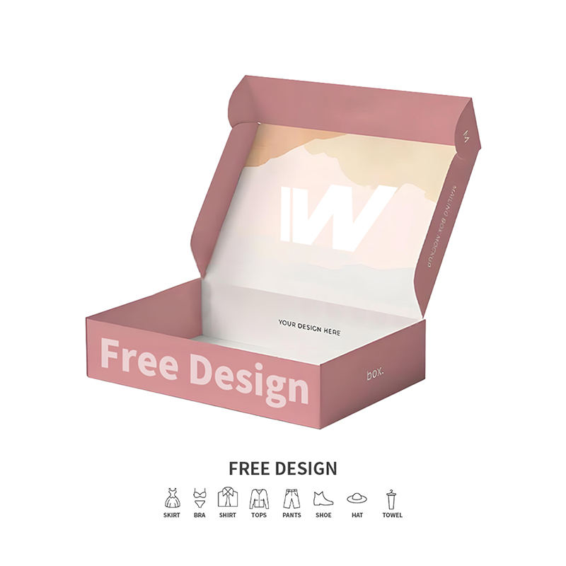 جعبه های بسته بندی لباس های راه راه صورتی نرم