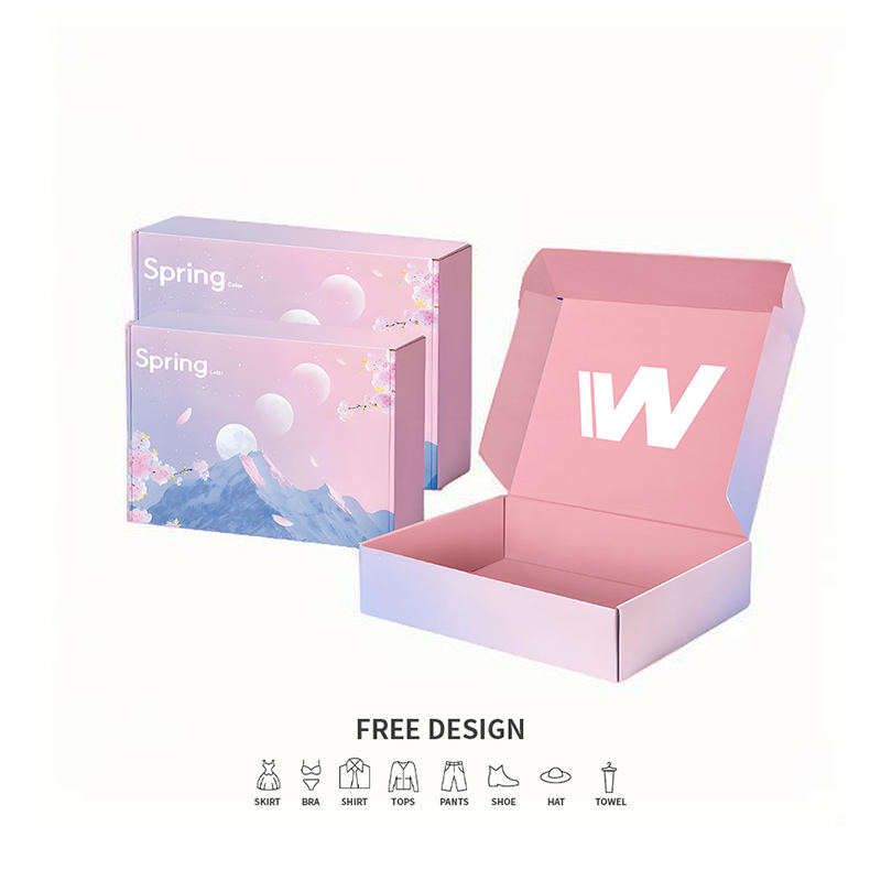 جعبه های بسته بندی لباس راه راه پاستلی گرادیان