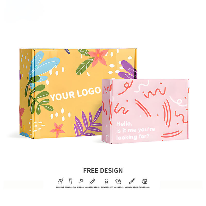 جعبه های بسته بندی لوازم آرایشی راه راه طبیعت رنگارنگ