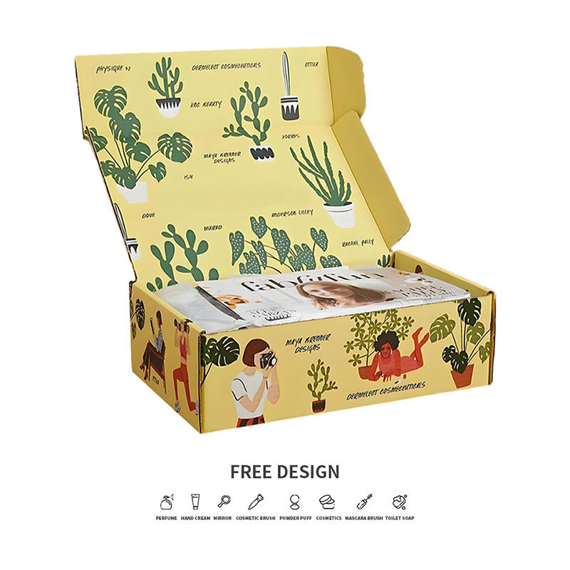 جعبه های بسته بندی لوازم آرایشی راه راه گیاهان گلدانی بازیگوش