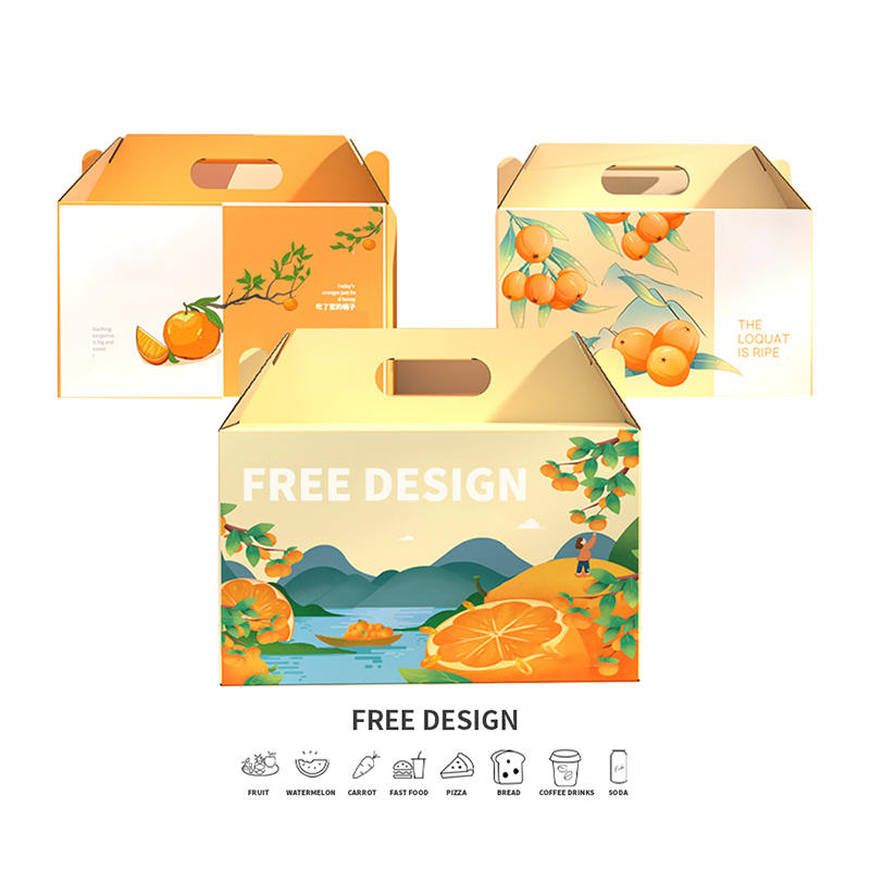 جعبه های بسته بندی نارنجی راه راه