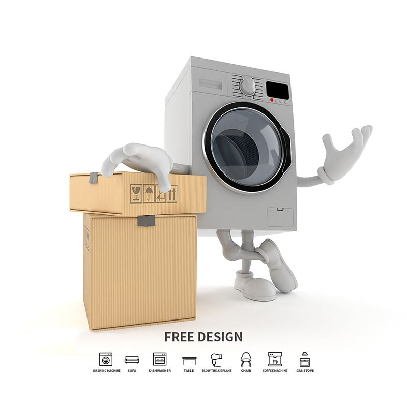 جعبه های بسته بندی ماشین لباسشویی راه راه