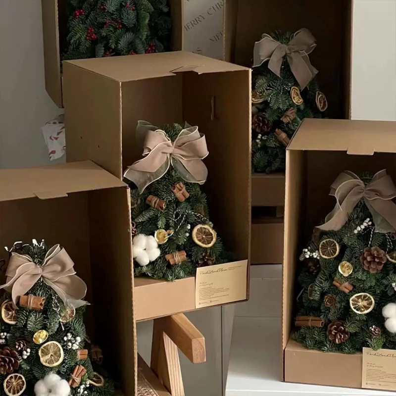 جعبه های هدیه گل راه راه قهوه ای یکنواخت